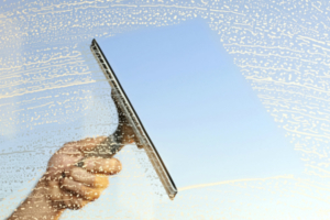 Clean Home Windows with a Squeegee