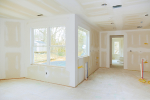 Interior home remodeling window installation