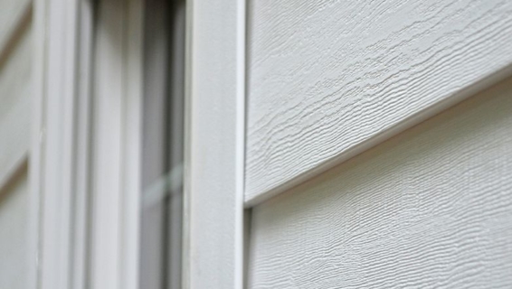 Everlast white composite siding